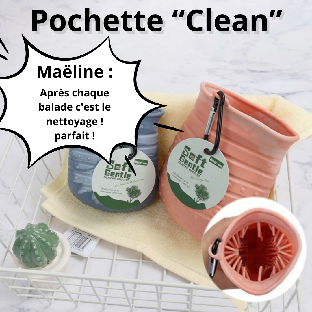 Pochette nettoyante "clean"spéciale pattes 2 en 1