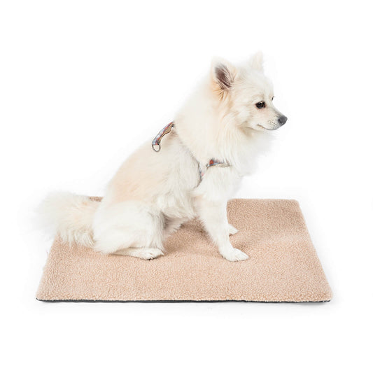 Tapis auto-chauffant naturel déhoussable pour chien et chat